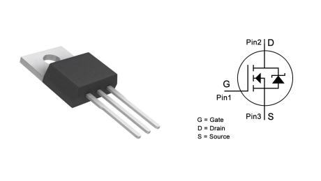 IRLZ44N MOSFET Arkusz, obwód, równoważny, pinout